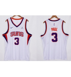 Men Phoenix Suns Chris Paul 3 Orange 2021 2022 White Edition Nike Stitched Jersey