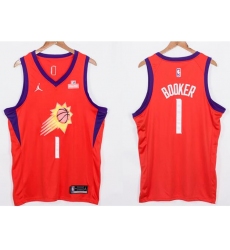 Men Phoenix Suns Devin Booker 1 Orange 2021 2022 City Edition Nike Stitched Jersey