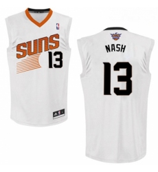 Mens Adidas Phoenix Suns 13 Steve Nash Authentic White Home NBA Jersey
