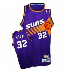 Mens Adidas Phoenix Suns 32 Jason Kidd Authentic Purple Throwback NBA Jersey