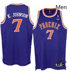 Mens Adidas Phoenix Suns 7 Kevin Johnson Swingman Purple New Throwback NBA Jersey