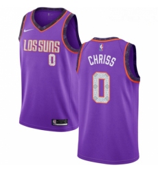 Mens Nike Phoenix Suns 0 Marquese Chriss Swingman Purple NBA Jersey 2018 19 City Edition