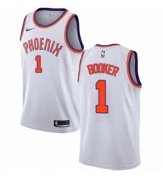 Mens Nike Phoenix Suns 1 Devin Booker Swingman NBA Jersey Association Edition