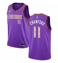 Mens Nike Phoenix Suns 11 Jamal Crawford Swingman Purple NBA Jersey 2018 19 City Edition 