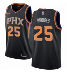 Mens Nike Phoenix Suns 25 Mikal Bridges Authentic Black NBA Jersey Statement Edition 