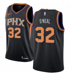 Mens Nike Phoenix Suns 32 Shaquille ONeal Swingman Black Alternate NBA Jersey Statement Edition