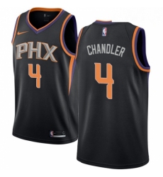 Mens Nike Phoenix Suns 4 Tyson Chandler Authentic Black Alternate NBA Jersey Statement Edition