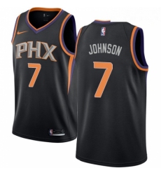 Mens Nike Phoenix Suns 7 Kevin Johnson Authentic Black Alternate NBA Jersey Statement Edition