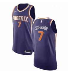 Mens Nike Phoenix Suns 7 Kevin Johnson Authentic Purple Road NBA Jersey Icon Edition