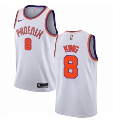Mens Nike Phoenix Suns 8 George King Authentic White NBA Jersey Association Edition 