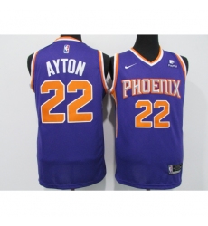 Men's Phoenix Suns #22 Deandre Ayton Swingman Purple Nike Finished Basketball Jersey