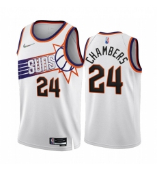 Men's Phoenix Suns #24 Tom Chambers 2022-23 White 75th Anniversary Association Edition Stitched Jersey