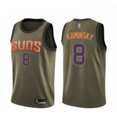 Mens Phoenix Suns 8 Frank Kaminsky Swingman Green Salute to Service Basketball Jersey 