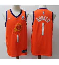 Suns  1 Devin Booker Orange Basketball Swingman Edition 2019 2020 Jersey