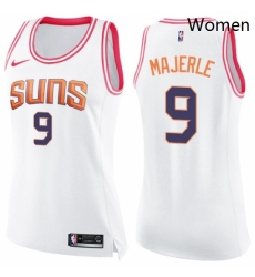 Womens Nike Phoenix Suns 9 Dan Majerle Swingman WhitePink Fashion NBA Jersey