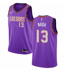 Youth Nike Phoenix Suns 13 Steve Nash Swingman Purple NBA Jersey 2018 19 City Edition