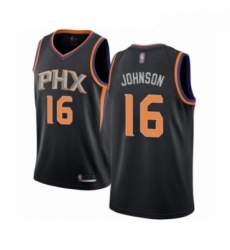 Youth Phoenix Suns 16 Tyler Johnson Swingman Black Basketball Jersey Statement Edition 