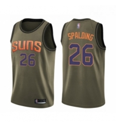 Youth Phoenix Suns 26 Ray Spalding Swingman Green Salute to Service Basketball Jersey 