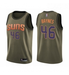 Youth Phoenix Suns 46 Aron Baynes Swingman Green Salute to Service Basketball Jersey 