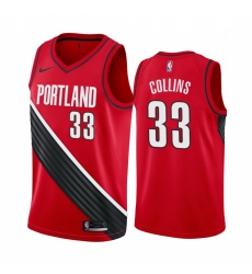 Men Nike Portland Blazers 33 Zach Collins Red NBA Swingman Statement Edition 2019 2020 Jersey