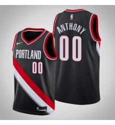 Men Nike Portland Trail Blazers 00 Carmelo Anthony Association Black Swinman Jersey