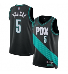 Men Portland Trail Blazers 5 Jrue Holiday Black 2025 26 City Edition Edition Stitched Basketball Jersey