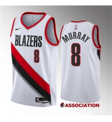 Men Portland Trail Blazers 8 Kris Murray White 2023 Draft Association Edition Stitched Basketball Jersey
