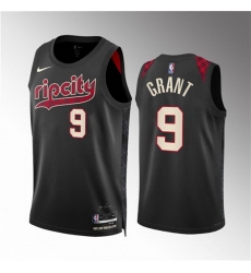 Men Portland Trail Blazers 9 Jerami Grant Black 2023 24 City Edition Stitched Basketball Jersey