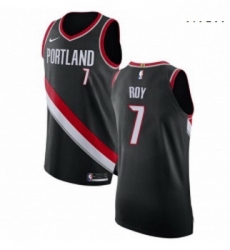 Mens Nike Portland Trail Blazers 7 Brandon Roy Authentic Black Road NBA Jersey Icon Edition