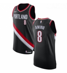 Mens Nike Portland Trail Blazers 8 Al Farouq Aminu Authentic Black Road NBA Jersey Icon Edition