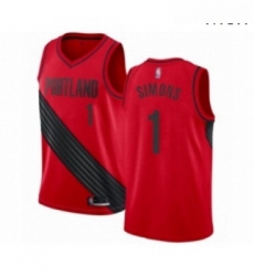 Mens Portland Trail Blazers 1 Anfernee Simons Authentic Red Basketball Jersey Statement Edition 