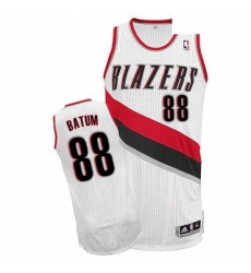 Revolution 30 Blazers 88 Nicolas Batum White Stitched NBA Jersey