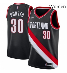 Womens Nike Portland Trail Blazers 30 Terry Porter Swingman Black Road NBA Jersey Icon Edition