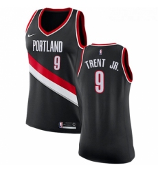 Womens Nike Portland Trail Blazers 9 Gary Trent Jr Swingman Black NBA Jersey Icon Edition 