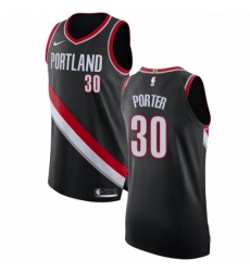 Youth Nike Portland Trail Blazers 30 Terry Porter Authentic Black Road NBA Jersey Icon Edition