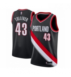 Youth Portland Trail Blazers 43 Anthony Tolliver Swingman Black Basketball Jersey Icon Edition 
