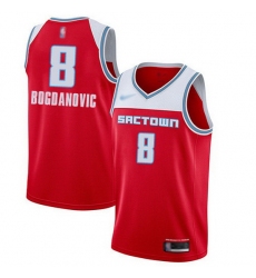 Kings  8 Bogdan Bogdanovic Red Basketball Swingman City Edition 2019 20 Jersey