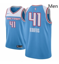 Men NBA 2018 19 Sacramento Kings 41 Kosta Koufos City Edition Blue Jersey 