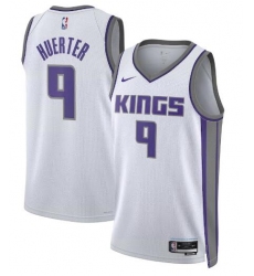 Men Nike Sacramento Kings Kevin Huerter #9 White Swingman Stitched NBA Jersey