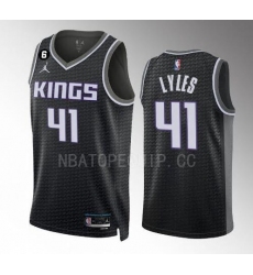 Men Nike Sacramento Kings Trey Lyles #41 Black Swingman Stitched NBA Jersey