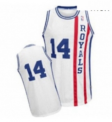 Mens Adidas Sacramento Kings 14 Oscar Robertson Authentic White Throwback NBA Jersey