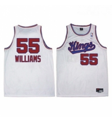 Mens Adidas Sacramento Kings 55 Jason Williams Swingman White New Throwback NBA Jersey 