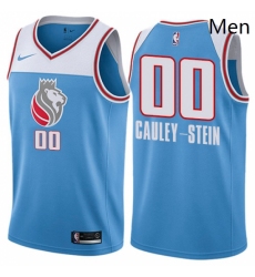 Mens Nike Sacramento Kings 0 Willie Cauley Stein Swingman Blue NBA Jersey City Edition 