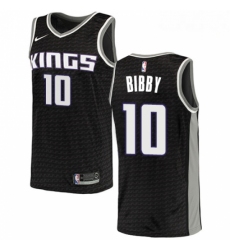 Mens Nike Sacramento Kings 10 Mike Bibby Swingman Black NBA Jersey Statement Edition