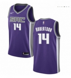 Mens Nike Sacramento Kings 14 Oscar Robertson Authentic Purple Road NBA Jersey Icon Edition