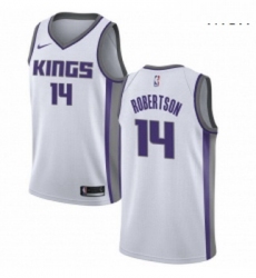 Mens Nike Sacramento Kings 14 Oscar Robertson Swingman White NBA Jersey Association Edition