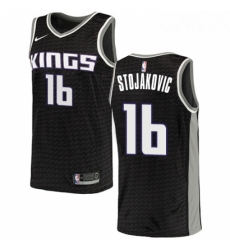 Mens Nike Sacramento Kings 16 Peja Stojakovic Authentic Black NBA Jersey Statement Edition 
