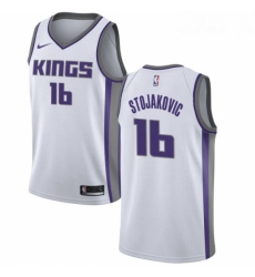 Mens Nike Sacramento Kings 16 Peja Stojakovic Authentic White NBA Jersey Association Edition 