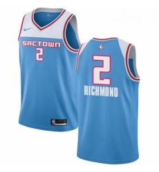 Mens Nike Sacramento Kings 2 Mitch Richmond Swingman Blue NBA Jersey 2018 19 City Edition