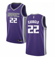 Mens Nike Sacramento Kings 22 Bruno Caboclo Authentic Purple NBA Jersey Icon Edition 